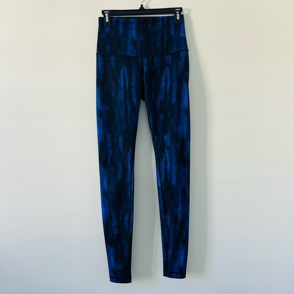 Lululemon Wunder Under Roll Down High Rise Night Sky Harbor Leggings 31in 6